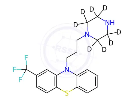 Chemical structure of N-Desmethyl Trifluoperazine-d8 Dihydrochloride