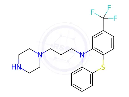 Chemical structure of N-Desmethyltrifluoperazine dihydrochloride
