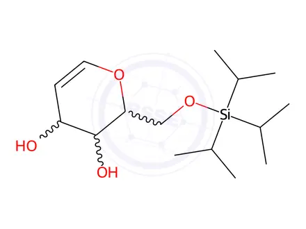 Chemical structure of 6-O-(Triisopropylsilyl)-D-galactal
