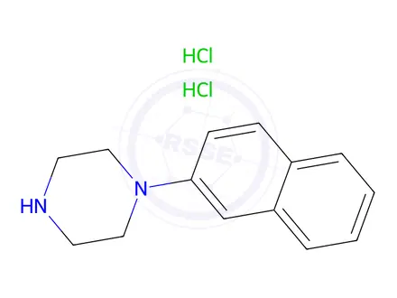 Chemical structure of 1-NAPHTHALEN-2-YL-PIPERAZINE DIHYDROCHLORIDE