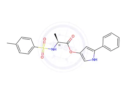 Chemical structure of 3-(N-Tosyl-L-alaninyloxy)-5-phenylpyrrole