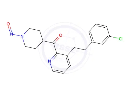 Chemical structure of (3-(3-chlorophenethyl)pyridin-2-yl)(1-nitrosopiperidin-4-yl)methanone