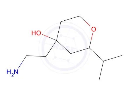 Chemical structure of 4-(2-Aminoethyl)-2-isopropyltetrahydro-2h-pyran-4-ol