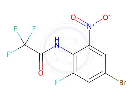 Chemical structure of Acetamide, N-(4-bromo-2-fluoro-6-nitrophenyl)-2,2,2-trifluoro-