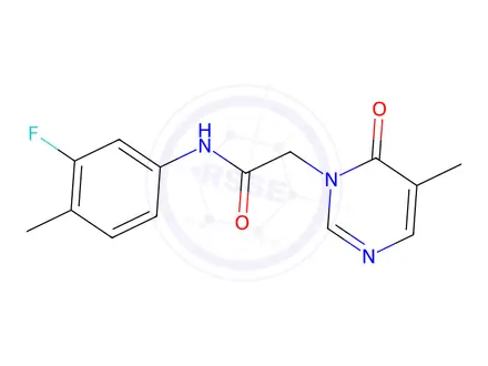 Chemical structure of N-(3-Fluoro-4-methylphenyl)-2-(5-methyl-6-oxopyrimidin-1(6H)-yl)acetamide
