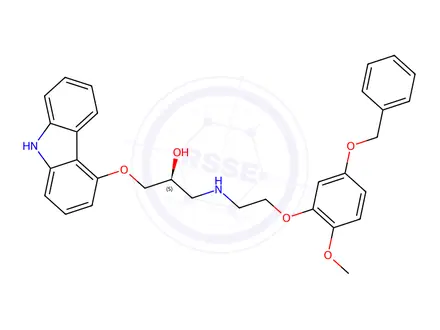 Chemical structure of (S)-(-)-5'-Benzyloxyphenyl Carvedilol