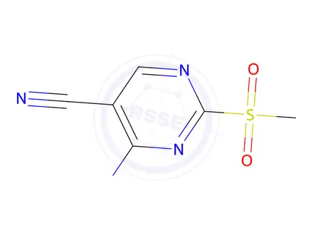 Chemical structure of 4-Amino-2-(methylsulfonyl)pyrimidine-5-carbonitrile