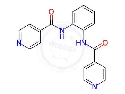 Chemical structure of N,N'-(1,2-phenylene)diisonicotinamide