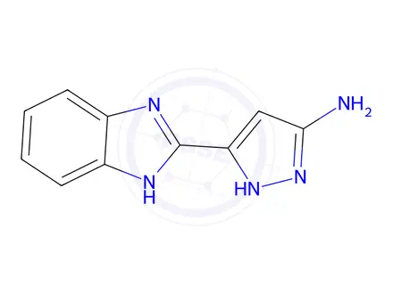 Chemical structure of 5-(1h-1,3-Benzodiazol-2-yl)-1h-pyrazol-3-amine