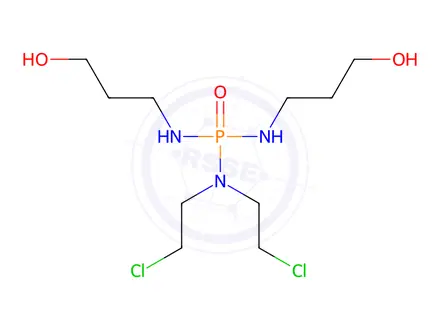 Chemical structure of N,N-Bis(2-chloroethyl)-N',N’’-bis(3-hydroxypropyl)phosphoric Triamide