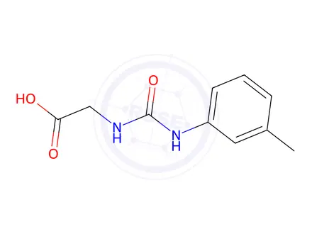 Chemical structure of 2-{[(3-methylphenyl)carbamoyl]amino}acetic acid