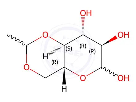 Chemical structure of 4,6-O-Ethylidene-D-glucose