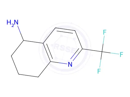 Chemical structure of 2-Trifluoromethyl-5,6,7,8-tetrahydro-quinolin-5-ylamine