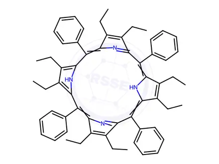 Chemical structure of 2,3,7,8,12,13,17,18-(octaethyl)-5,10,15,20-(tetraphenyl)porphyrin