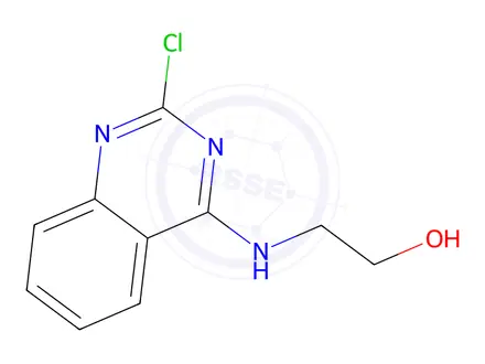 Chemical structure of 2-[(2-chloroquinazolin-4-yl)amino]ethanol