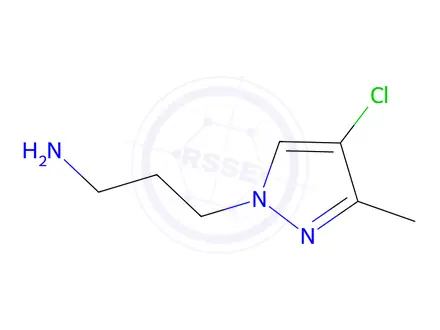 Chemical structure of 3-(4-Chloro-3-methyl-1h-pyrazol-1-yl)propan-1-amine