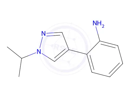 Chemical structure of 2-(1-Isopropyl-1h-pyrazol-4-yl)aniline