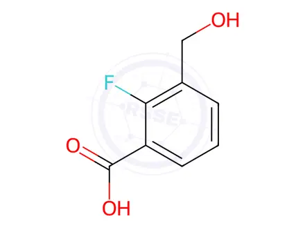 Chemical structure of 2-Fluoro-3-(hydroxymethyl)benzoic Acid