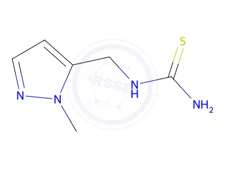 Chemical structure of 1-((1-Methyl-1H-pyrazol-5-yl)methyl)thiourea