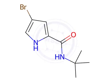 Chemical structure of 4-Bromo-N-(tert-butyl)-1H-pyrrole-2-carboxamide