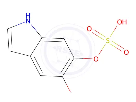Chemical structure of 5-Hydroxy-1H-indol-6-yl hydrogen sulfate