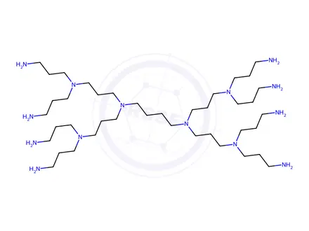 Chemical structure of DAB-AM-8, POLYPROPYLENIMINE OCTAAMINE DE NDRIMER, GENERATION 2.0