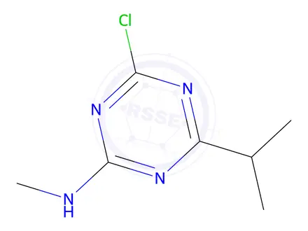 Chemical structure of 4-Chloro-N-methyl-6-propan-2-yl-1,3,5-triazin-2-amine