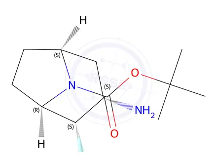 Chemical structure of tert-Butyl (1R,2S,3S,5S)-3-amino-2-fluoro-8-azabicyclo[3.2.1]octane-8-carboxylate