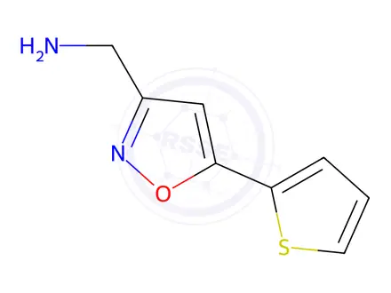Chemical structure of (5-(Thiophen-2-yl)isoxazol-3-yl)methanamine