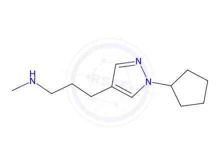 Chemical structure of [3-(1-Cyclopentyl-1H-pyrazol-4-yl)propyl](methyl)amine