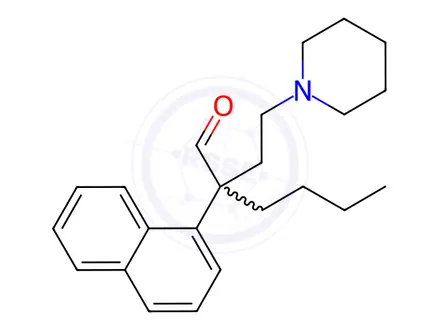 Chemical structure of α-Butyl-α-(1-naphtyl)-1-piperidinebutanal
