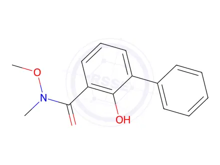 Chemical structure of 2-Hydroxy-n-methoxy-n-methyl-[1,1'-biphenyl]-3-carboxamide