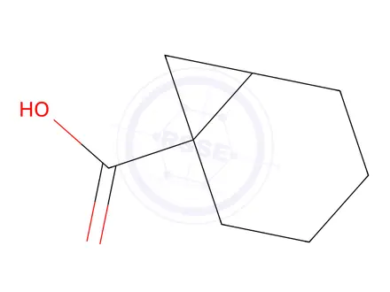 Chemical structure of bicyclo[4.1.0]heptane-1-carboxylic acid