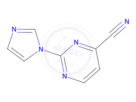 Chemical structure of 2-(1H-Imidazol-1-yl)pyrimidine-4-carbonitrile