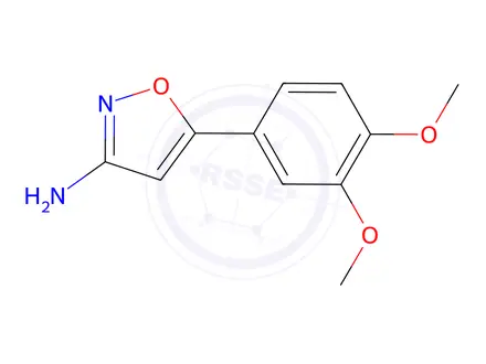 Chemical structure of 5-(3,4-Dimethoxyphenyl)isoxazol-3-amine