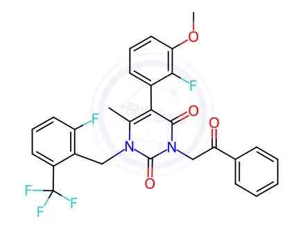 Chemical structure of Elagolix Keto Impurity