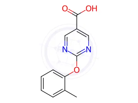 Chemical structure of 2-(o-tolyloxy)pyrimidine-5-carboxylic acid