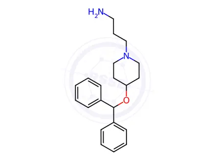 Chemical structure of 3-(4-(Benzhydryloxy)piperidin-1-yl)propan-1-amine