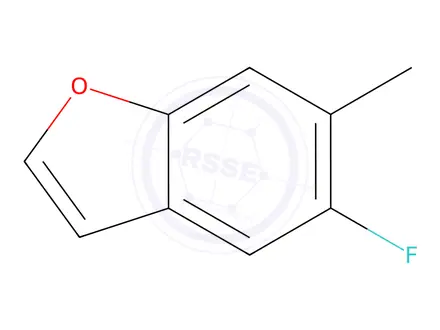Chemical structure of Benzofuran, 5-fluoro-6-methyl-(9CI)