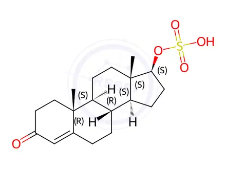Chemical structure of Testosterone Impurity 150 (17-Testosterone Sulfate)