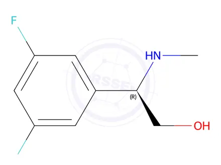 Chemical structure of (R)-2-(3,5-difluorophenyl)-2-(methylamino)ethan-1-ol