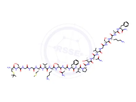 Chemical structure of calcitonin gene-related peptide (19-37), t-butyl-Cys(18)-