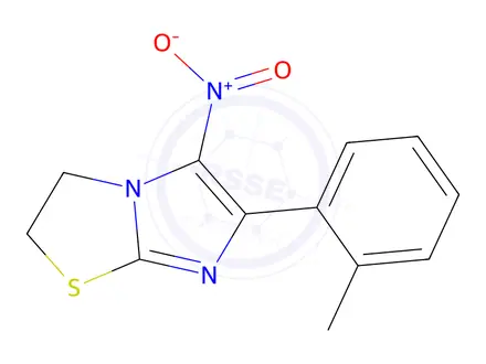 Chemical structure of 5-Nitro-6-(o-tolyl)imidazo[2,1-b]thiazole