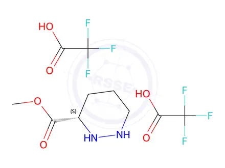 Chemical structure of Methyl (S)-hexahydropyridazine-3-carboxylate bis(2,2,2-trifluoroacetate)