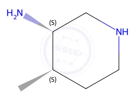 Chemical structure of (3S,4S)-4-methylpiperidin-3-amine
