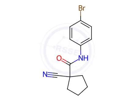 Chemical structure of N-(4-bromophenyl)-1-cyanocyclopentane-1-carboxamide