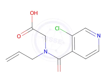 Chemical structure of n-Allyl-n-(3-chloroisonicotinoyl)glycine