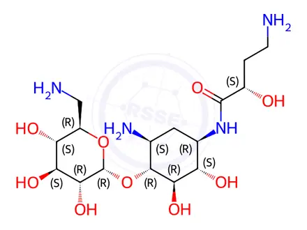 Chemical structure of Amikacin Sulfate Isomer
