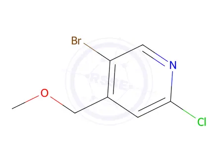 Chemical structure of 5-Bromo-2-chloro-4-(methoxymethyl)pyridine