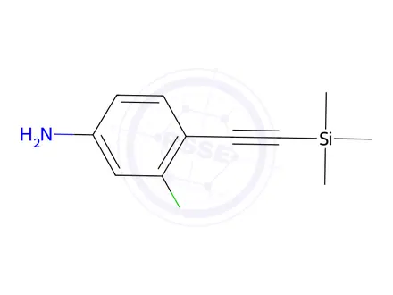 Chemical structure of 3-Chloro-4-((trimethylsilyl)ethynyl)aniline